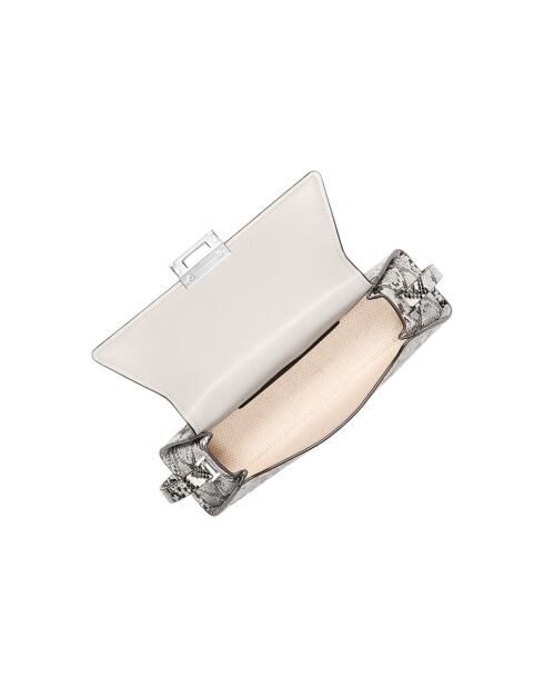 Sac porté épaule en Cuir Ludlow moyen Aluminium-30x14x8 cm