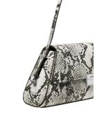 Ludlow middelgrote aluminium leren schoudertas-30x14x8 cm