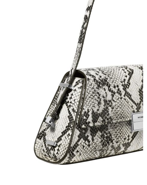 Sac porté épaule en Cuir Ludlow moyen Aluminium-30x14x8 cm