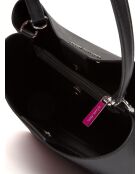 Pratt mittelgroße schwarze Schultertasche-28x22x14 cm