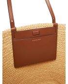 Bolsa Isa Large Fan Natural, 62 x 28 x 16 cm