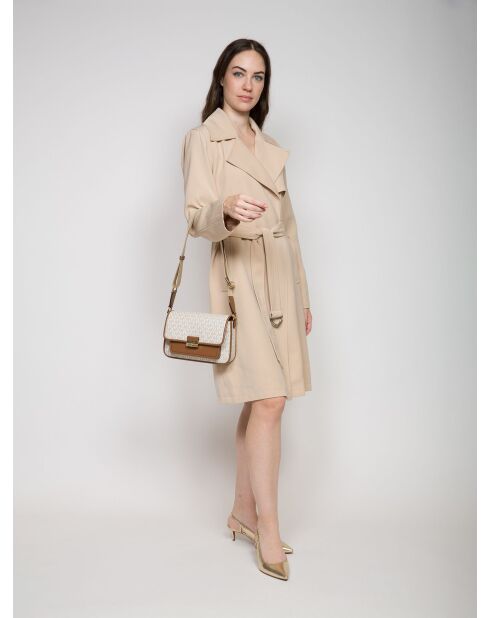 Bradshaw middelgrote schoudertas bruin/vanille-24x16x8 cm