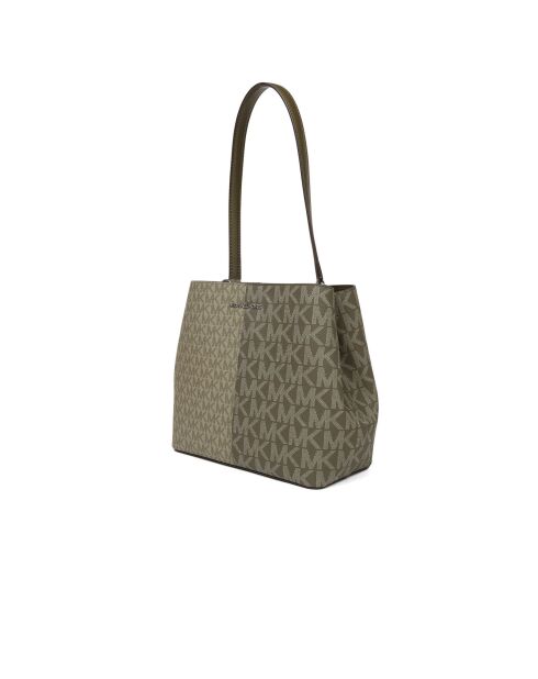 Bandolera tipo cubo mediana oliva-28x22x11 cm