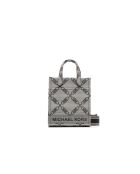 Sac à main Gigi extra petit Empire Logo Jacquard Naturel/Noir-17x20.5x7.5 cm