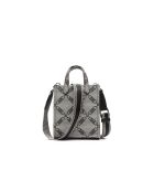 Sac à main Gigi extra petit Empire Logo Jacquard Naturel/Noir-17x20.5x7.5 cm