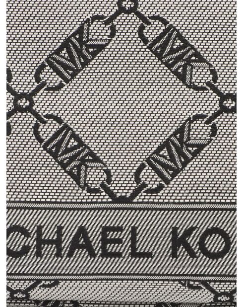 Sac à main Gigi extra petit Empire Logo Jacquard Naturel/Noir-17x20.5x7.5 cm