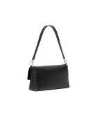 Addie Mittelgroße konvertierbare Schultertasche aus Leder, 27 x 15 x 7 cm, Schwarz