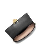 Addie Mittelgroße konvertierbare Schultertasche aus Leder, 27 x 15 x 7 cm, Schwarz