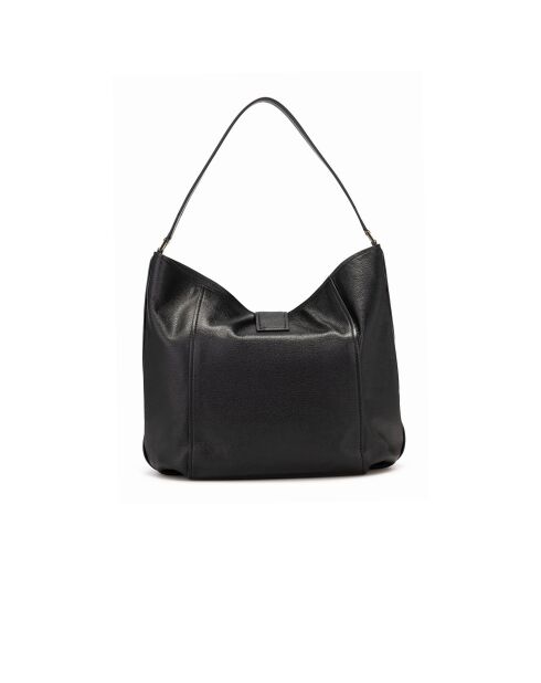 Addie Large Hobo Schultertasche aus schwarzem Leder, 45 x 32 x 13 cm