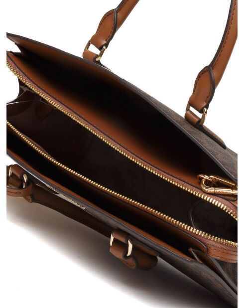 Sac à main Sheila moyenne Brun/Blanc-29x21x9 cm