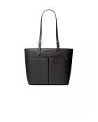 Bolsa Jet Set Travel mediana negra con doble bolsillo, 37 x 26 x 17 cm