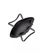 Bolsa Jet Set Travel mediana negra con doble bolsillo, 37 x 26 x 17 cm