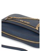 Jet Set Travel Große East West Marine Schultertasche aus Leder, 24 x 16,5 x 5 cm