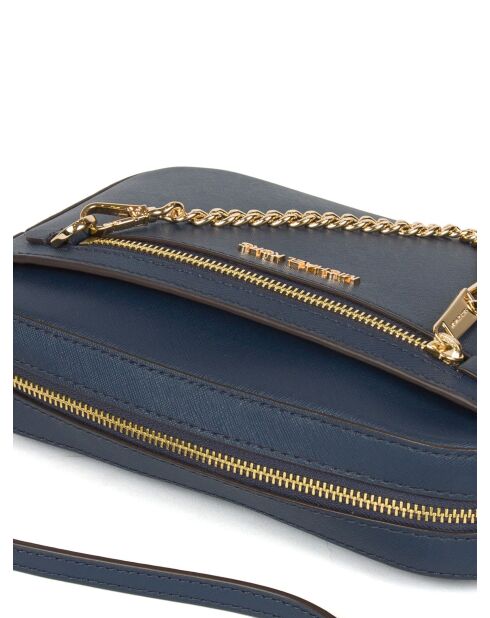 Jet Set Travel Große East West Marine Schultertasche aus Leder, 24 x 16,5 x 5 cm