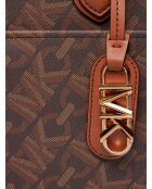 Gigi grote handtas met bruin Empire Signature-logo -39,5x30x13,5 cm