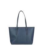 Sac fourre-tout en Cuir Jet Set Travel grand format Marine-43x29x16 cm