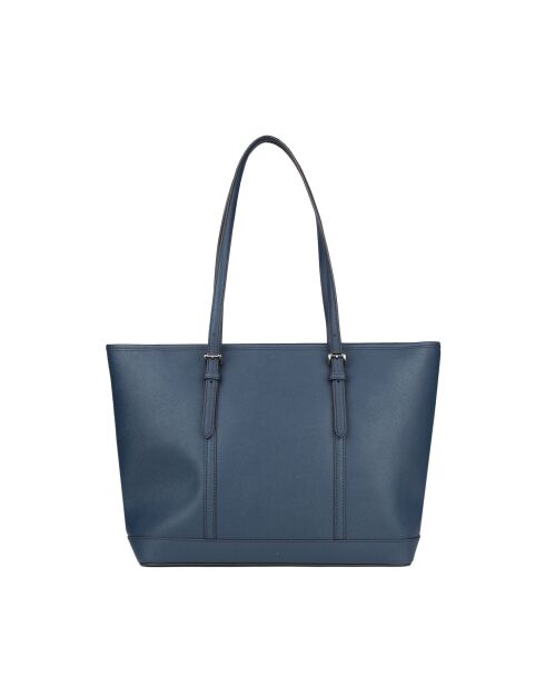 Sac fourre-tout en Cuir Jet Set Travel grand format Marine-43x29x16 cm