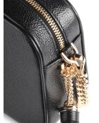 Mittelgroße Schultertasche Jet Set aus Leder, 21 x 14 x 6 cm, Schwarz