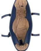 Jet Set Travel grote marineblauwe leren draagtas-43x29x16 cm