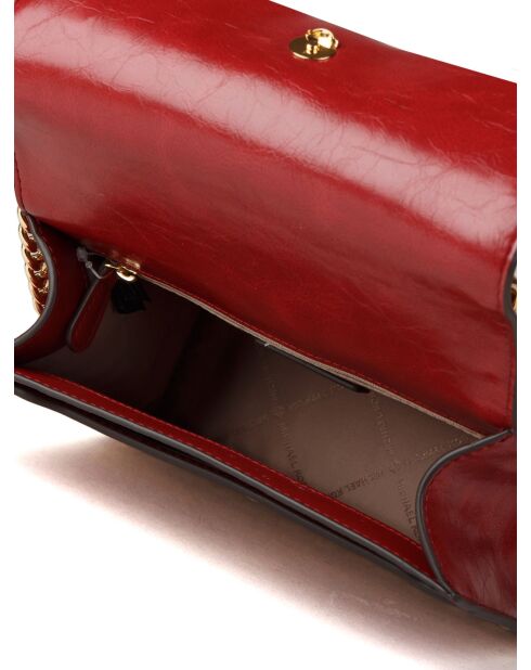 Sac bandoulière Greenwich petit rabat Cerise-20.3x15.2x7.6 cm