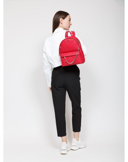 Sac à dos Slater à chaîne moyenne Fraise-27x34x15 cm