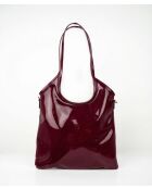 Sac porte épaule en Cuir neven bordeaux - 32x30x1 cm