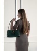 Kane Green Schultertasche aus Samt, 26 x 17 x 7 cm