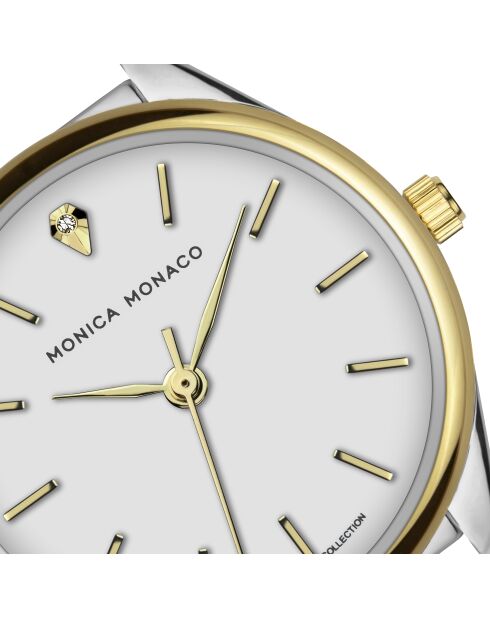 Montre en quartz pour femme argenté/doré