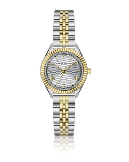 Montre en quartz pour femme rayons de soleil argenté/doré