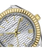 Montre en quartz pour femme rayons de soleil argenté/doré