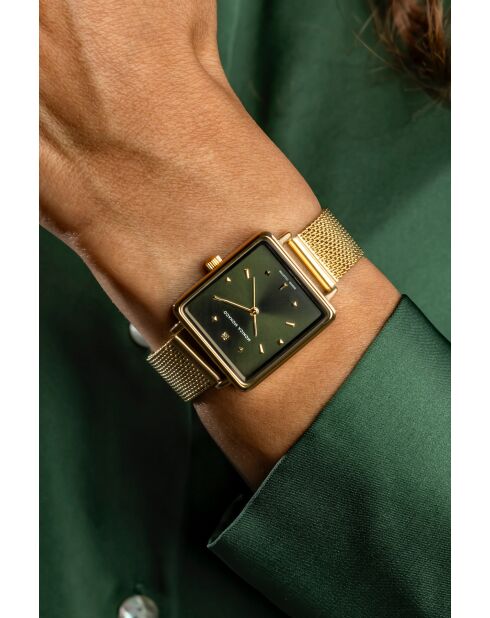 Montre en quartz pour femme rayons soleil dorée