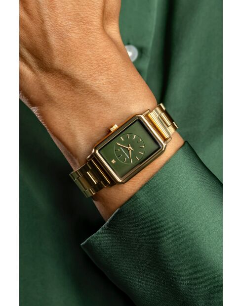 Montre en quartz pour femme rayons soleil dorée