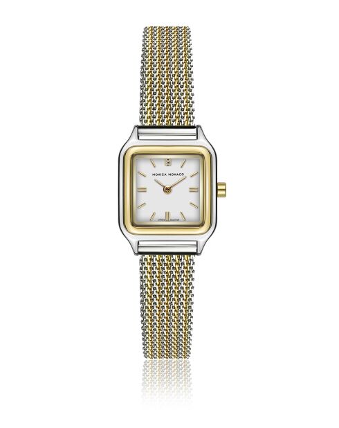 Montre en quartz pour femme argenté/doté