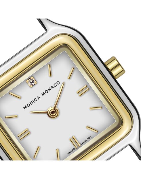 Montre en quartz pour femme argenté/doté