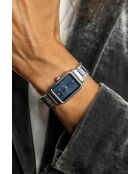 Montre en quartz pour femme rayons de soleil argentée