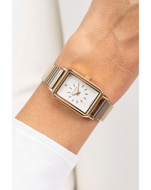Montre en quartz pour femme argenté/doré