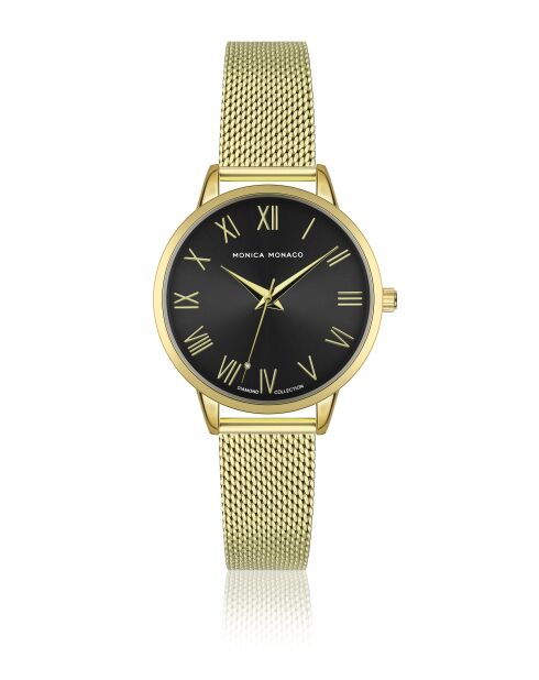 Montre en quartz pour femme dorée