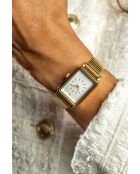 Montre en quartz pour femme dorée