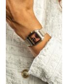 Montre en quartz pour femme rayons de soleil argenté/doré