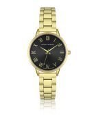 Montre en quartz pour femme dorée