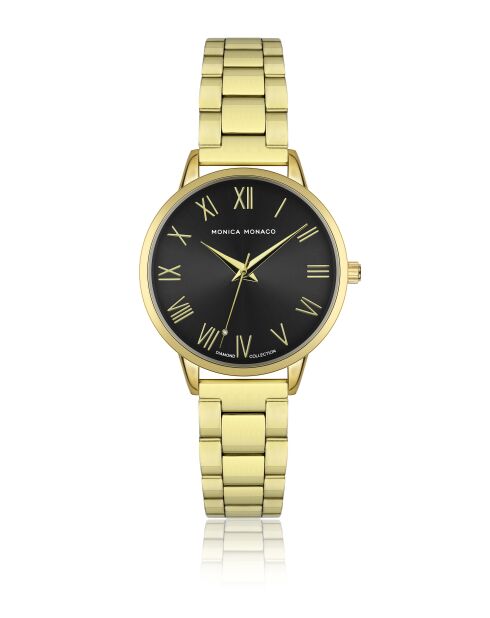 Montre en quartz pour femme dorée