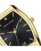 Montre en quartz pour femme rayons de soleil noire