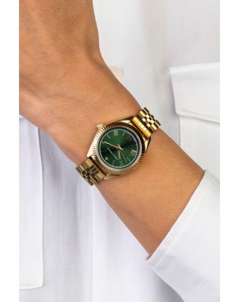 Montre en quartz pour femme rayons soleil dorée