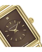 Montre en quartz pour femme rayons de soleil dorée