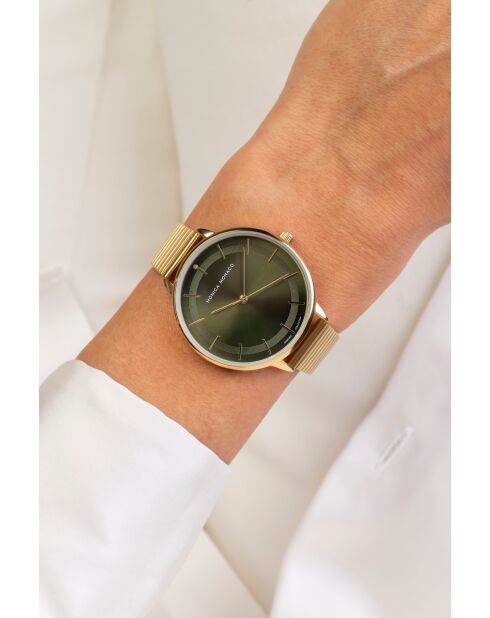 Montre en quartz pour femme rayons soleil dorée