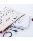 Pochette Face à Face 100% Coton Bio crème - 16x22 cm