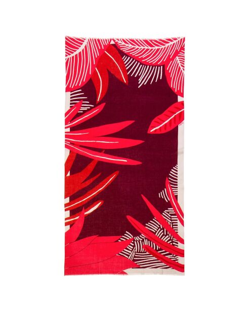 Sciarpa 100% cotone biologico Les Plantes Magenta Multicolore - 100x200 cm
