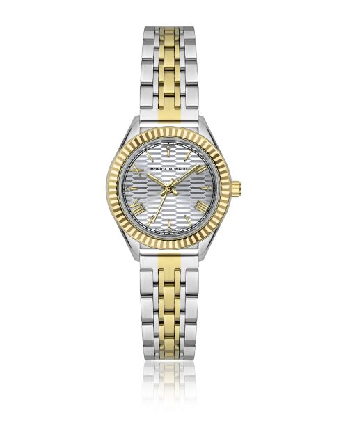 Montre en quartz pour femme rayons de soleil argenté/doré