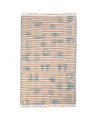 Fouta de plage bleu - 100x200 cm