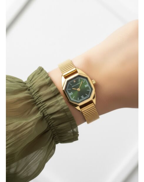 Montre en quartz pour femme rayons soleil dorée